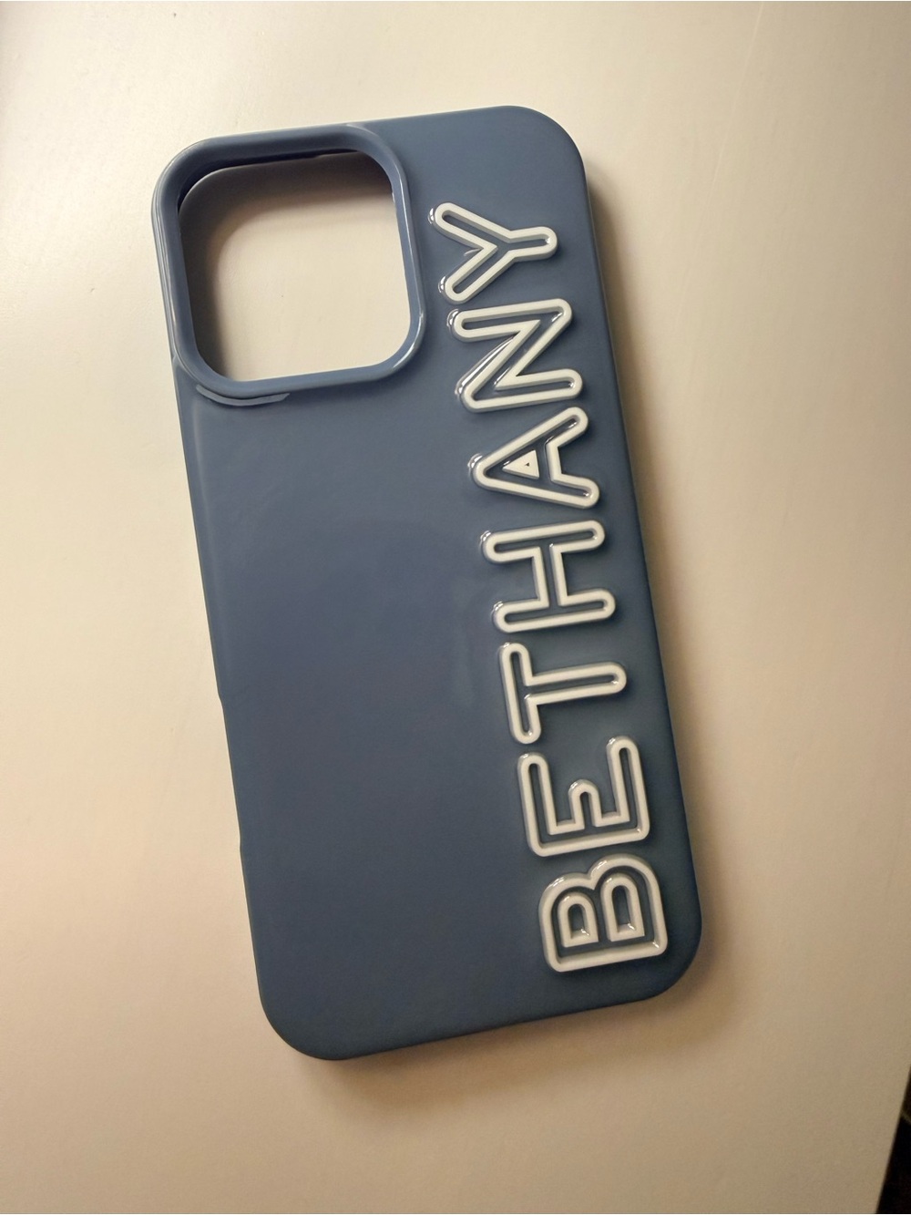 BaubleBar Blue Personalized 'BETHANY' Phone Case